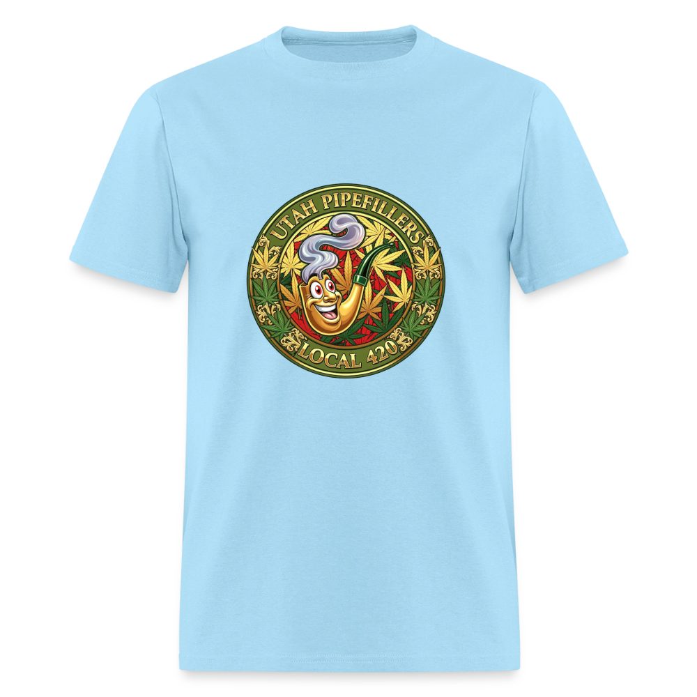 UTAH PIPEFILLERS LOCAL 420 F/B DESIGN Men's T-Shirt - powder blue
