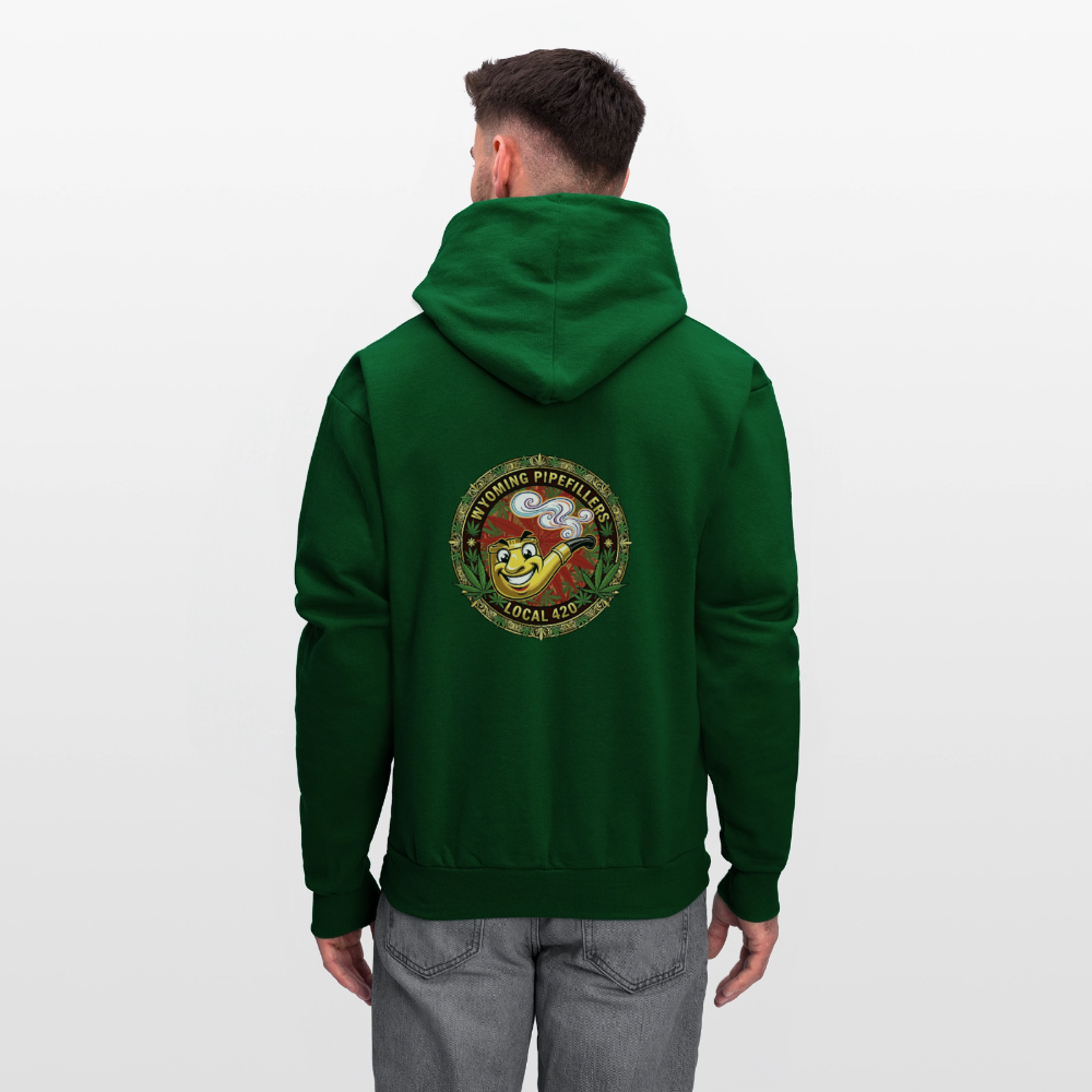 WYOMING PIPEFILLERS LOCAL 420 F/B DESIGN Men's Hoodie - forest green