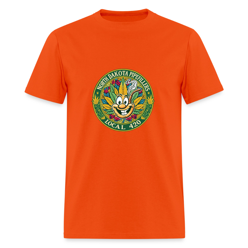 NORTH DAKOTA PIPEFILLERS LOCAL 420 Men's T-Shirt - orange