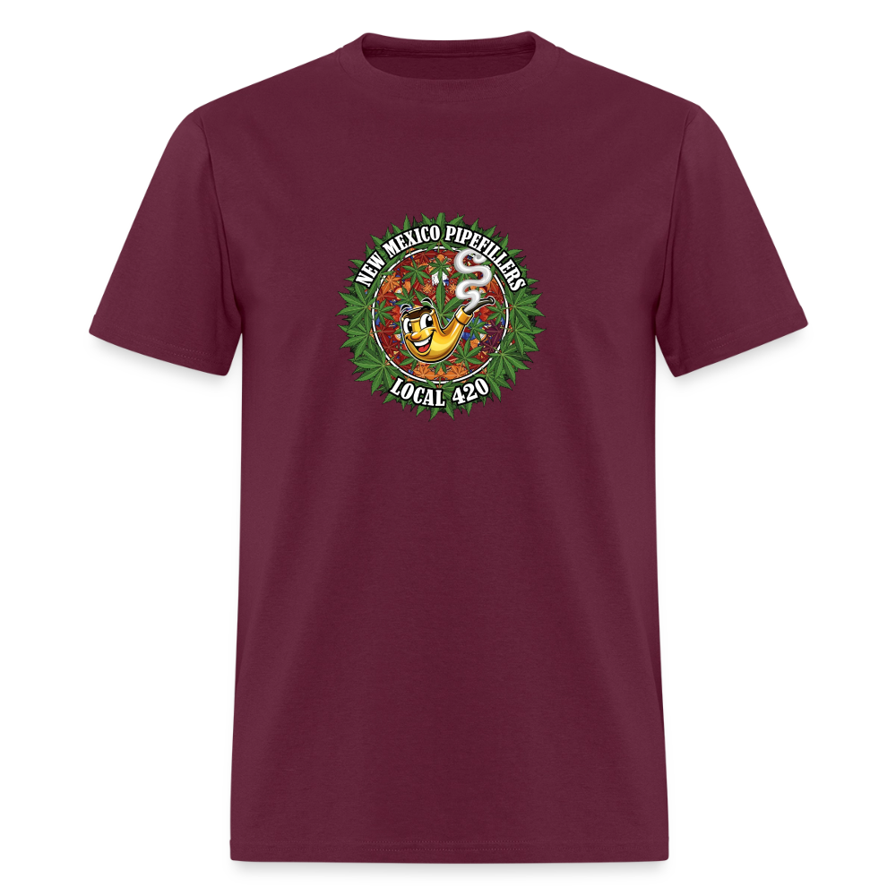 NEW MEXICO PIPEFILLERS LOCAL 420 MEN'S T-Shirt - burgundy