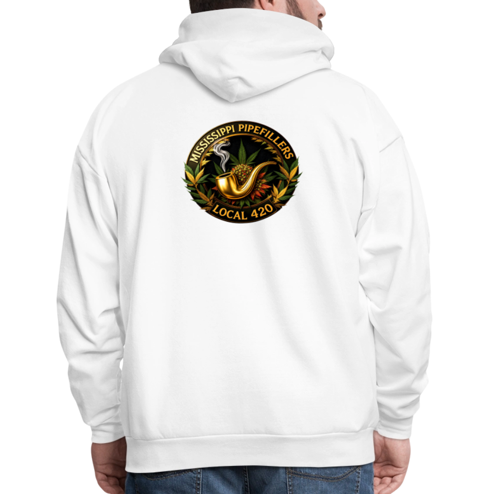 MISSISSIPPI PIPEFILLERS LOCAL 420 Men's Hoodie - white