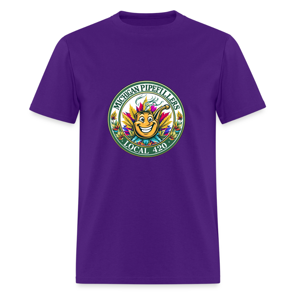 MICHIGAN PIPEFILLERS LOCAL 420 Men's T-Shirt - purple