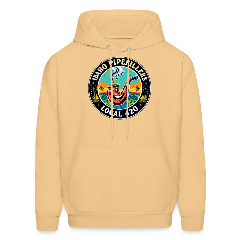 IDAHO PIPEFILLERS LOCAL 420 F/B DESIGN Men's Hoodie - light gold 