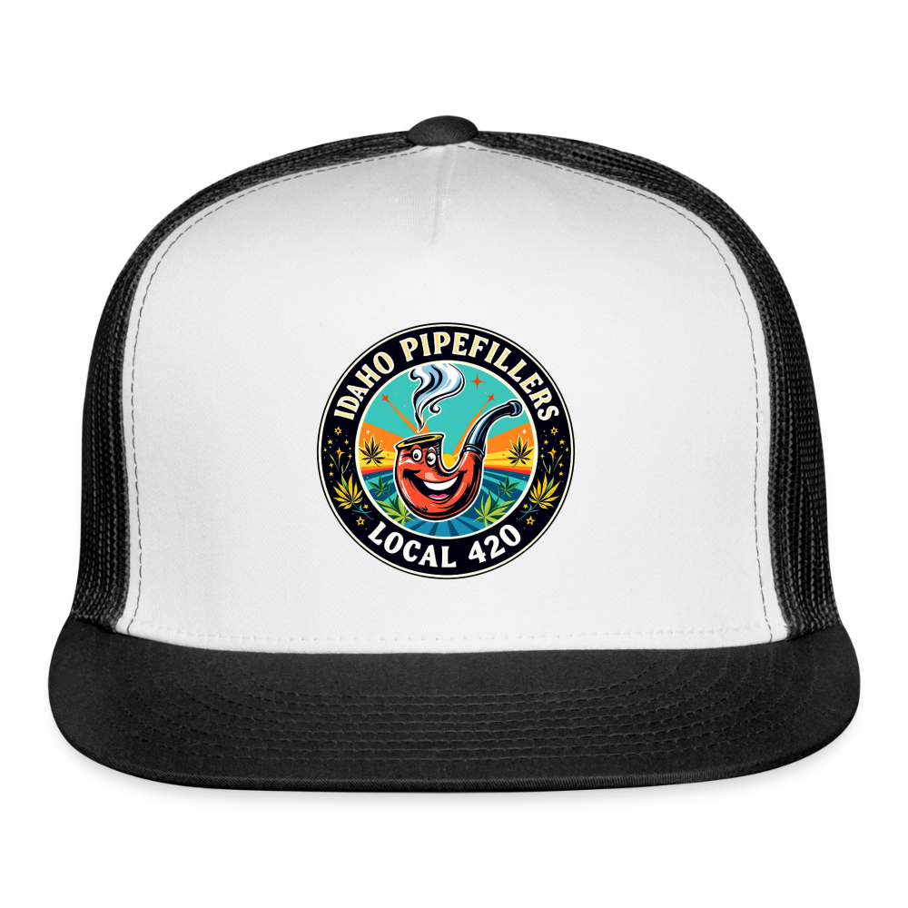 IDAHO PIPEFILLERS LOCAL 420 Trucker Hat - white/black