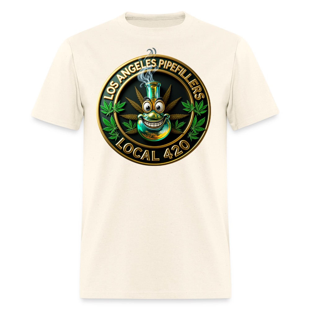 LOS ANGELES PIPEFILLERS LOCAL 420 F/B DESIGNS Men's T-Shirt - sweet cream heather