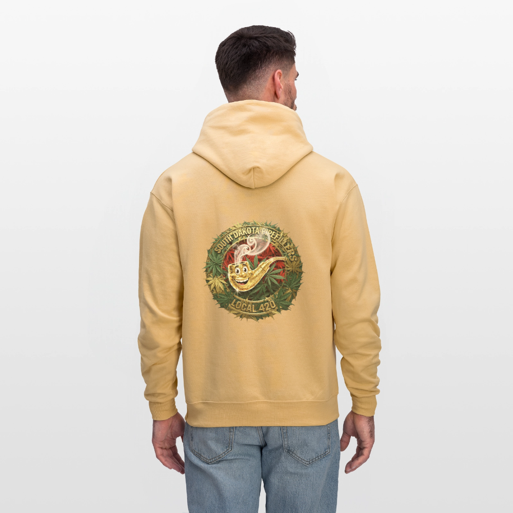 SOUTH DAKOTA PIPEFILLERS LOCAL 420  F/B DESIGN Men's Hoodie - light gold 