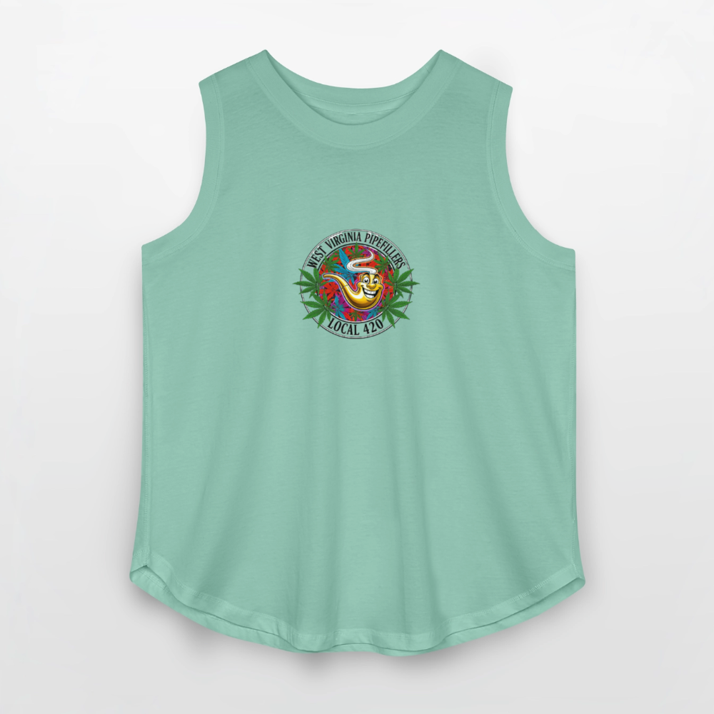 WEST VIRGINIA PIPEFILLERS LOCAL 420 F/B DESIGN Women's Curvy Relaxed Tank Top - saltwater