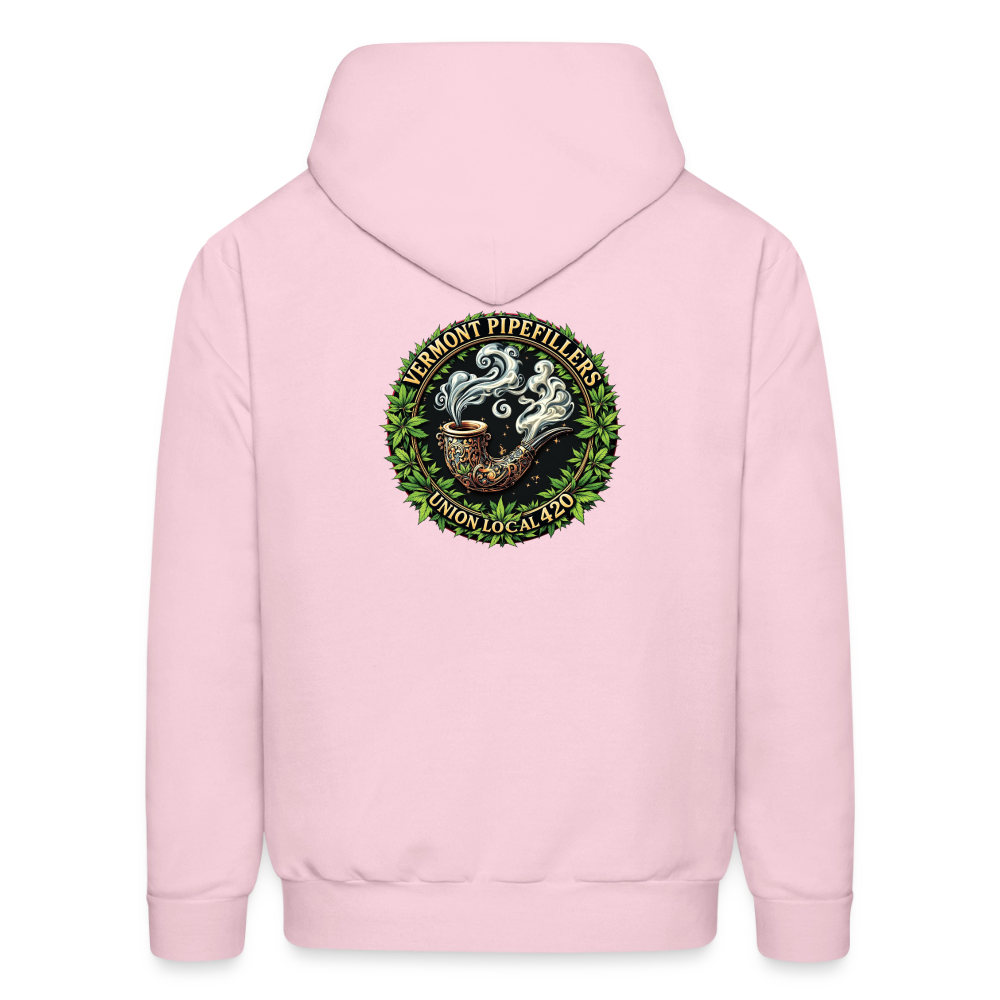 VERMONT PIPEFILLERS LOCAL 420 2 EMBLEM Men's Hoodie - pale pink