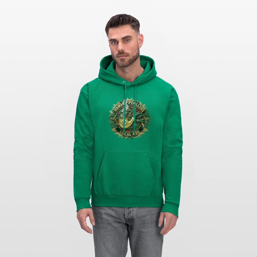 HAWAII PIPEFILLERS LOCAL 420 F/B DESIGN Men's Hoodie - kelly green