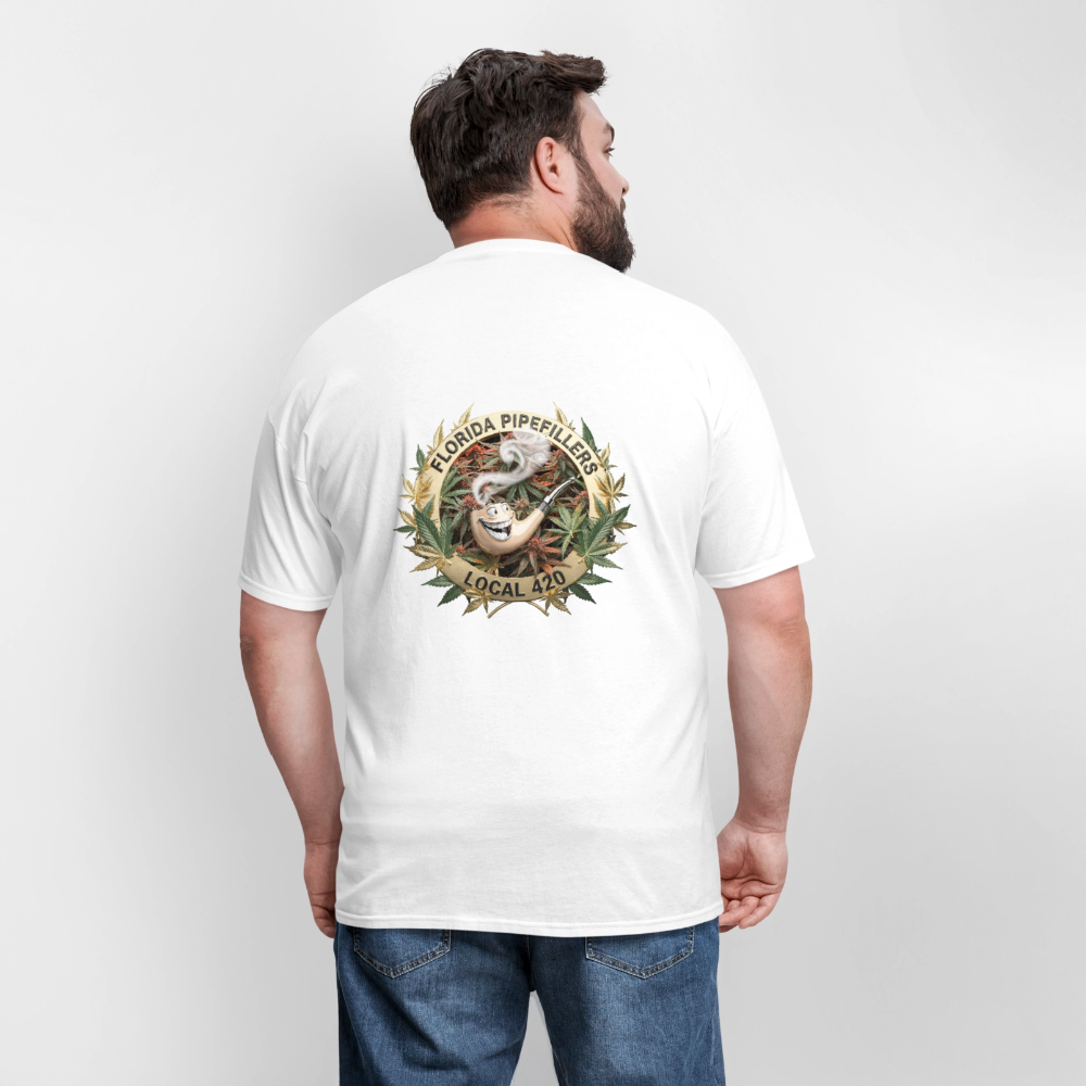 FLORIDA PIPEFILLERS LOCAL 420 F/B DESIGN Men's T-Shirt - white