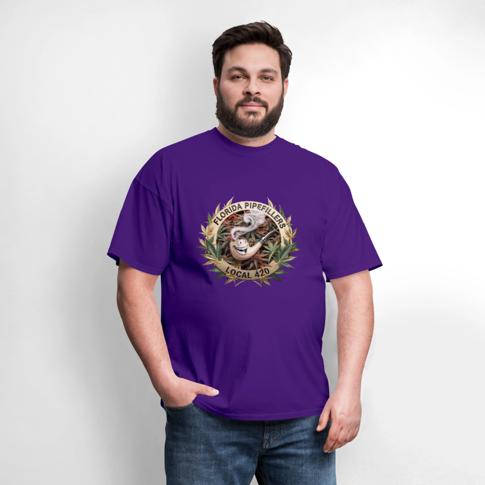 FLORIDA PIPEFILLERS LOCAL 420 F/B DESIGN Men's T-Shirt - purple