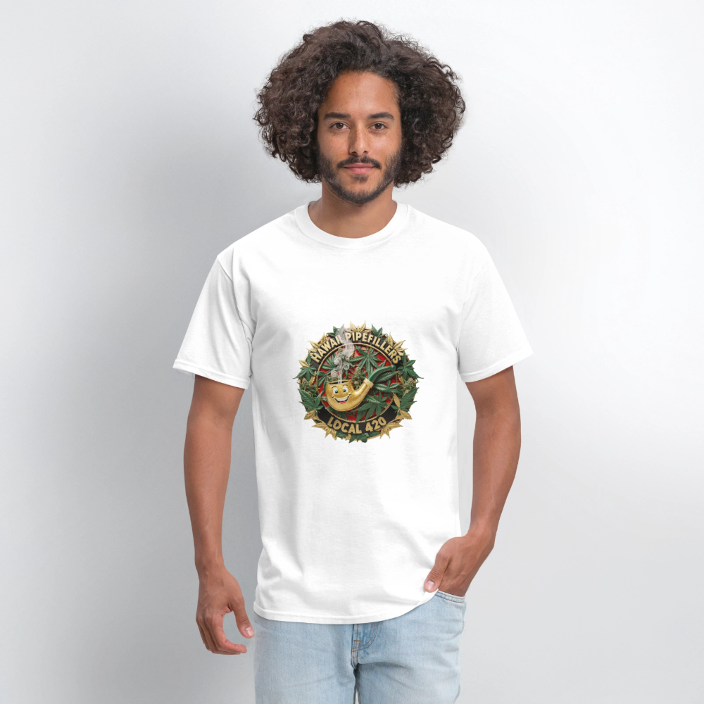 HAWAII PIPEFILLERS LOCAL 420 Men's T-Shirt - white