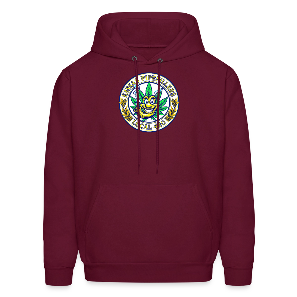 KANSAS PIPEFILLERS LOCAL 420 F/B DESIGNS  Men's Hoodie - burgundy