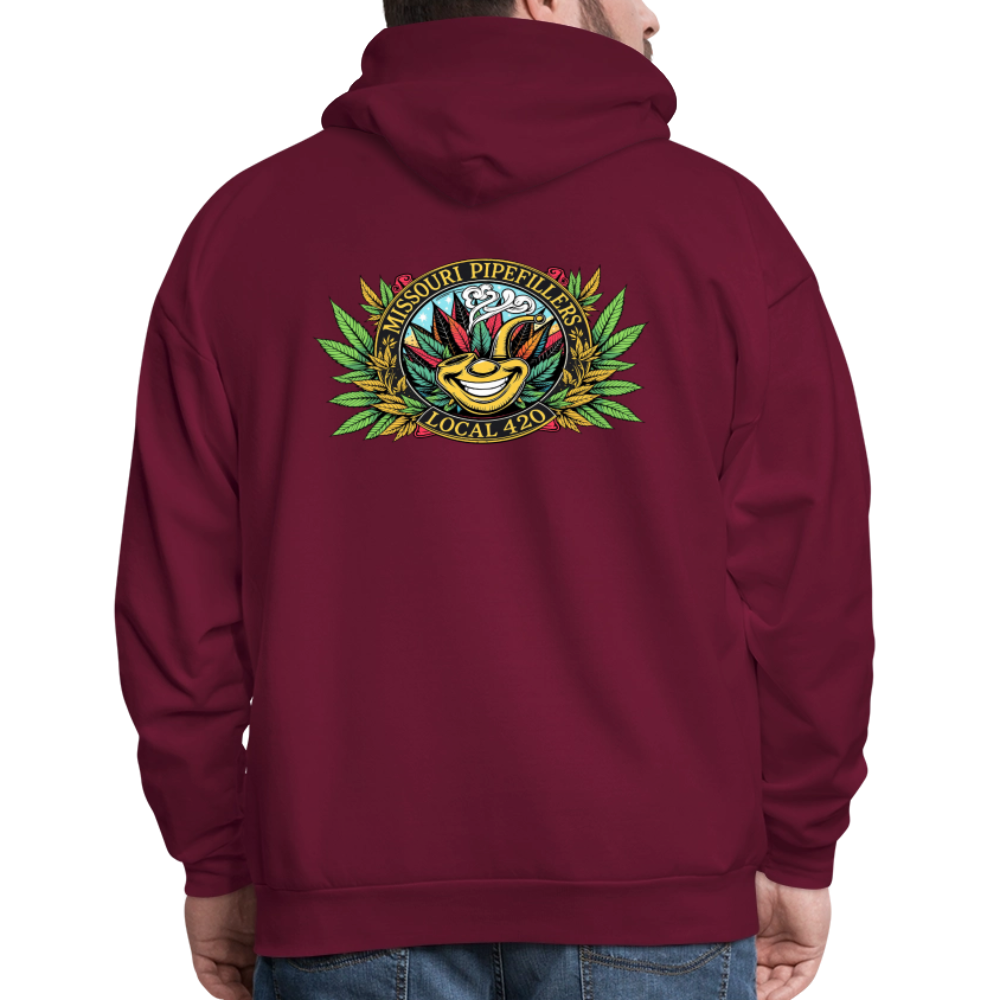 MISSOURI PIPEFILLERS LOCAL 420  F/B DESIGNS Men's Hoodie - burgundy