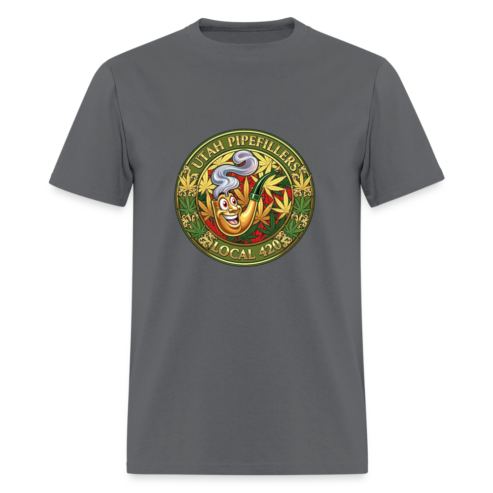 UTAH PIPEFILLERS LOCAL 420 Men's T-Shirt - charcoal