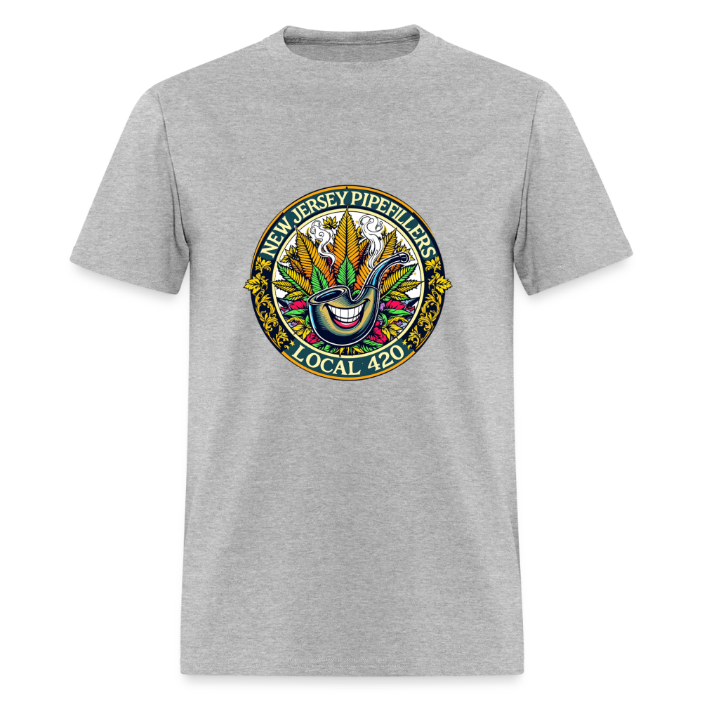 NEW JERSEY PIPEFILLERS LOCAL 420 F/B DESIGN Men's T-Shirt - heather gray