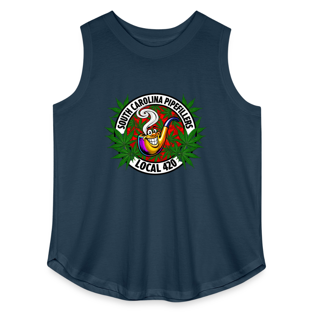 SOUTH CAROLINA PIPEFILLERS LOCAL 420 F/B DESIGN Women's Curvy Relaxed Tank Top - denim