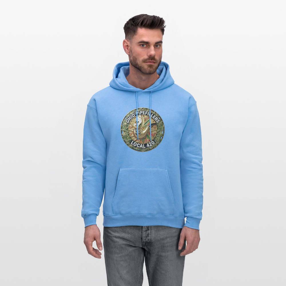 OHIO PIPEFILLERS LOCAL 420  Men's Hoodie - carolina blue