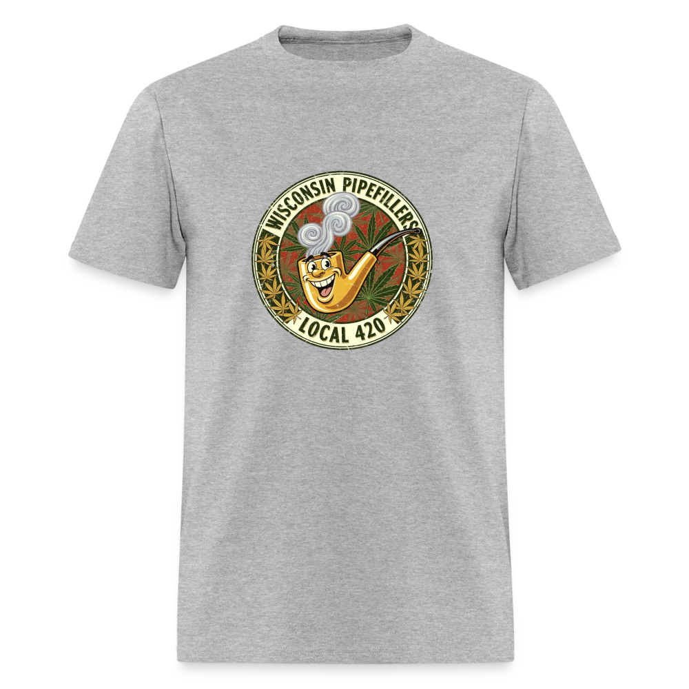 WISCONSIN PIPEFILLERS LOCL 420 F/B DESIGN Men's T-Shirt - heather gray