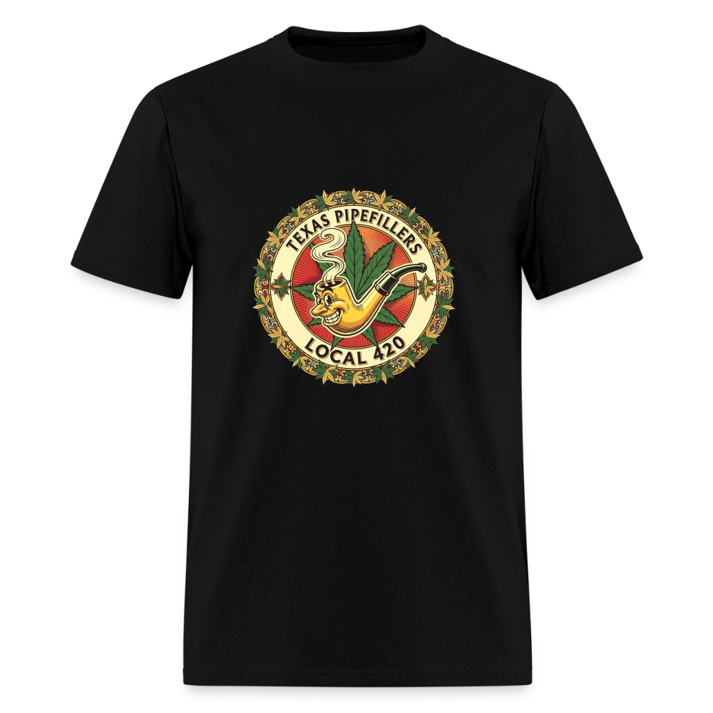 TEXAS PIPEFILLERS LOCAL 420 Men's T-Shirt - black