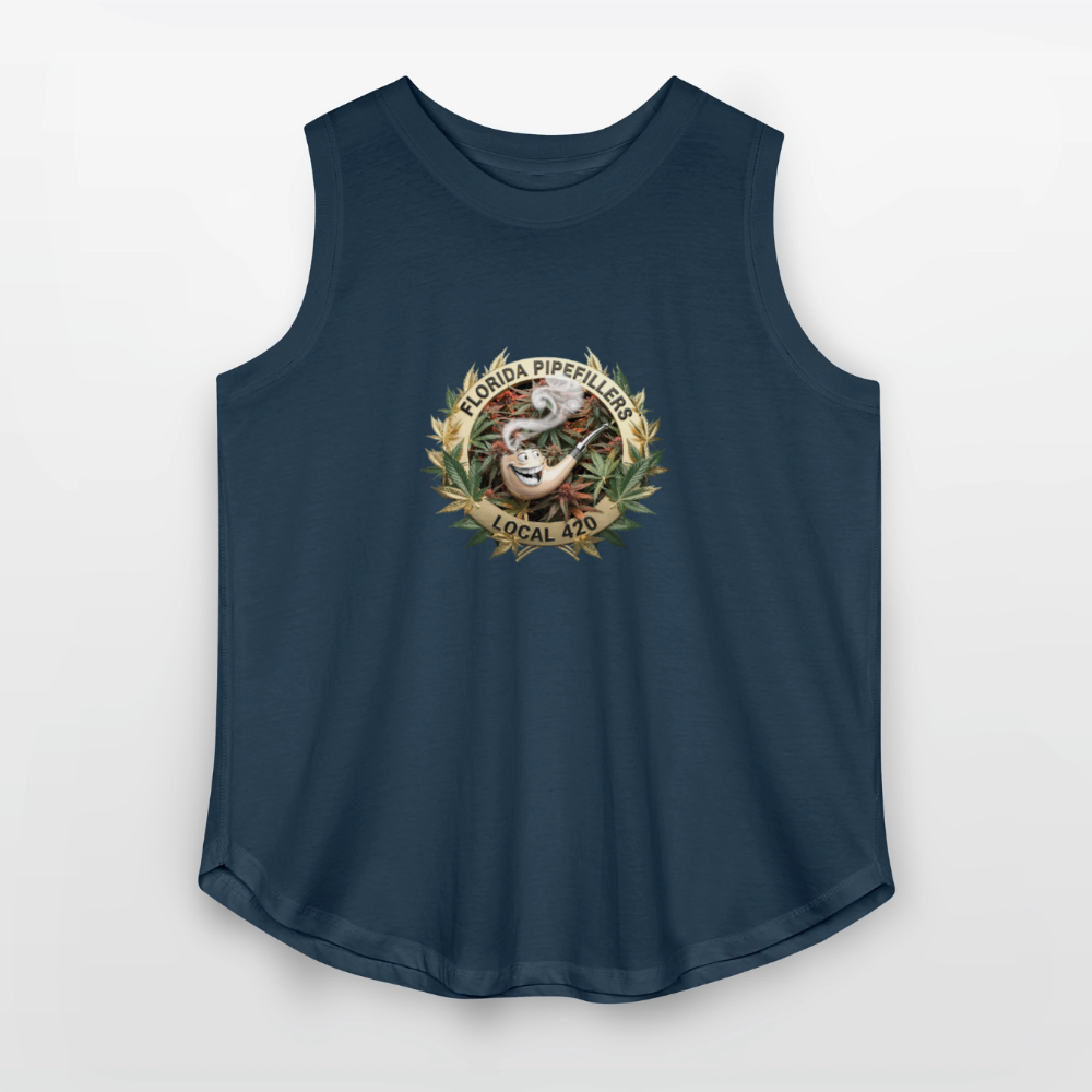 FLORIDA PIPEFILLERS LOCAL 420 Women's Curvy Relaxed Tank Top - denim