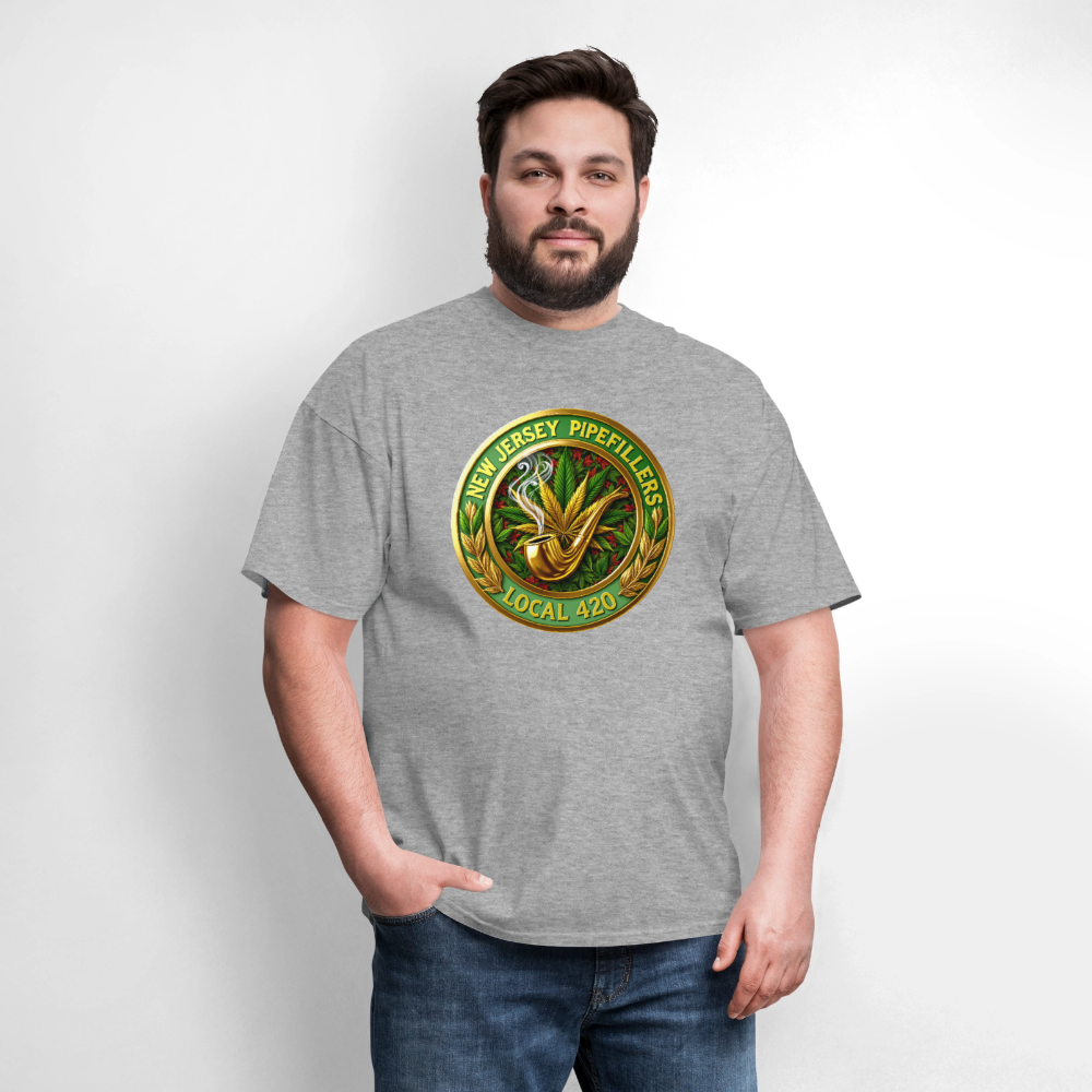 NEW JERSEY PIPEFILLERS LOCAL 420 Men's T-Shirt - heather gray
