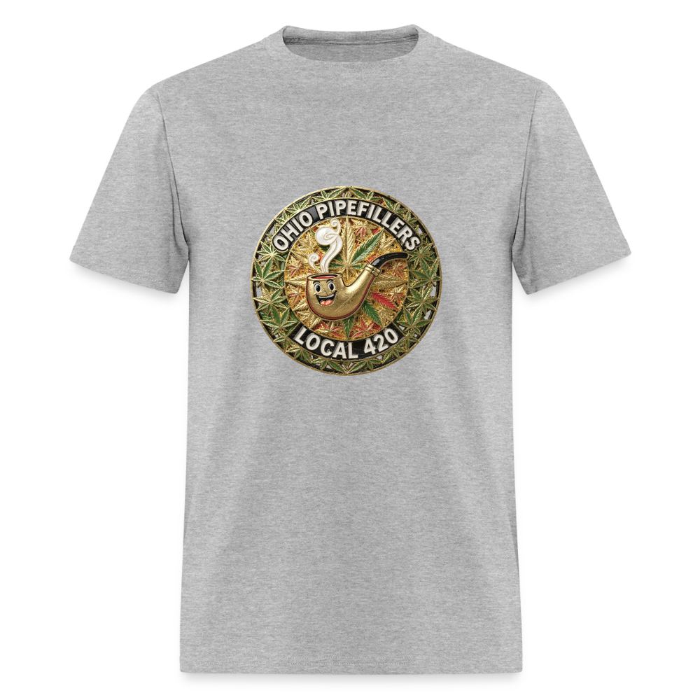 OHIO PIPEFILLERS LOCAL 420  Men's T-Shirt - heather gray