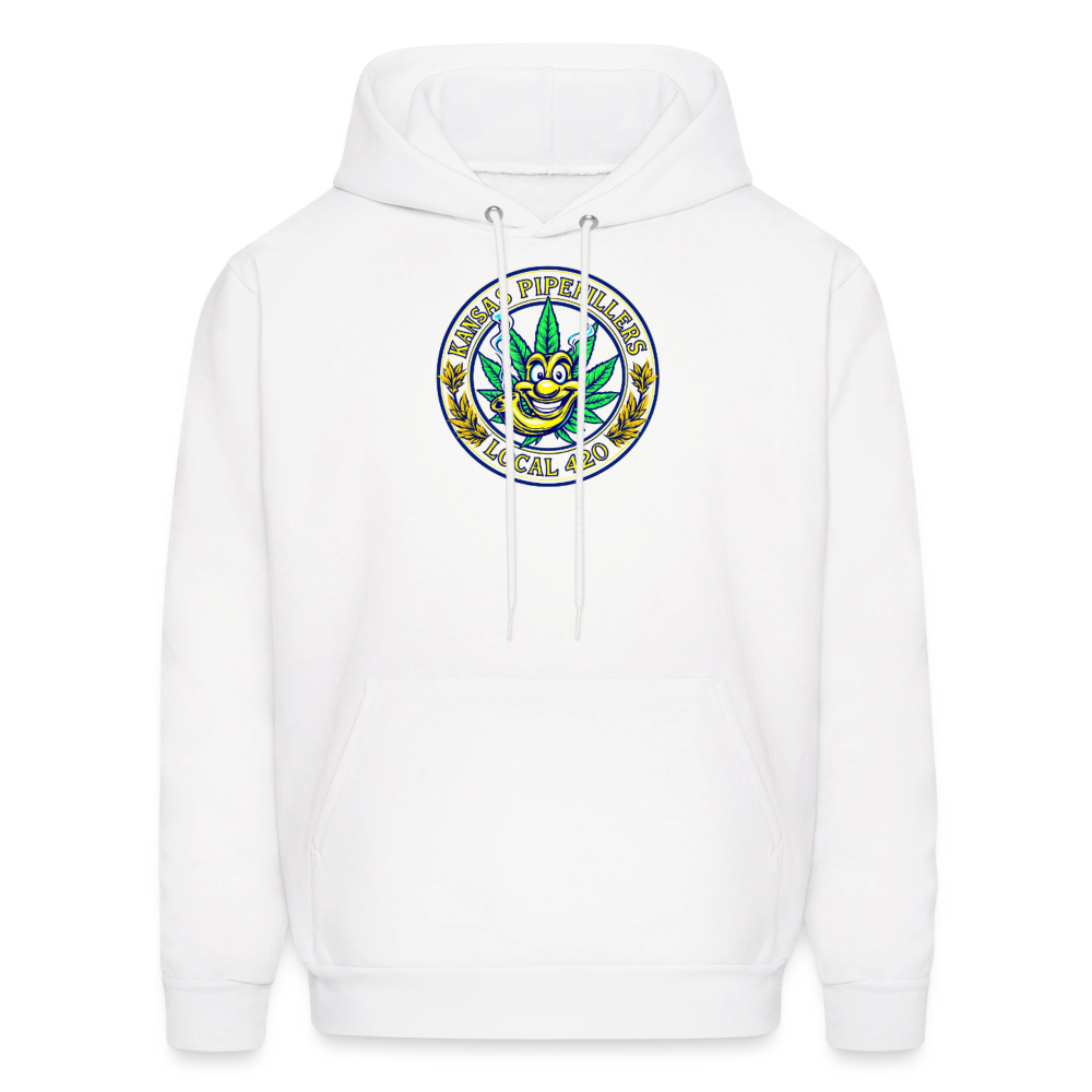 KANSAS PIPEFILLERS LOCAL 420 F/B DESIGNS  Men's Hoodie - white