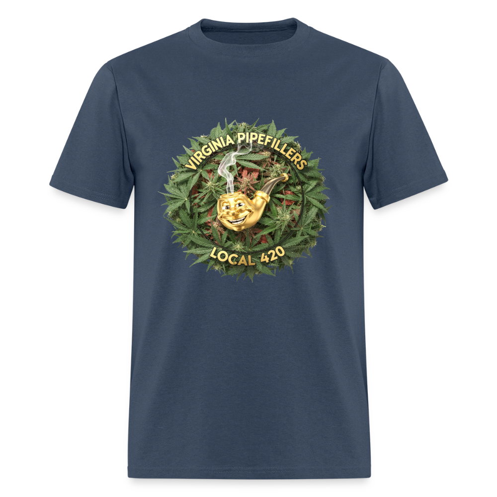 VIRGINIA PIPEFILLERS LOCAL 420 Men's T-Shirt -  blue dusk