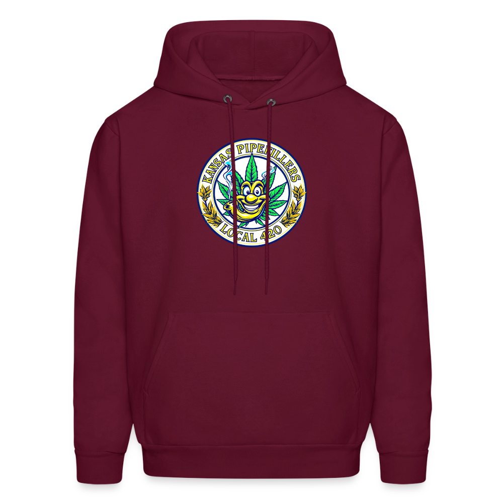 KANSAS PIPEFILLERS LOCAL 420 Men's Hoodie - burgundy