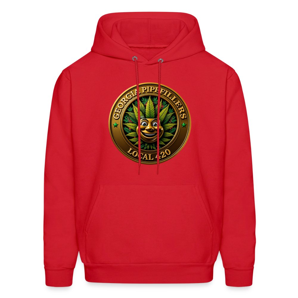 GEORGIA PIPEFILLERS LOCAL 420 F/B DESIGN Men's Hoodie - red