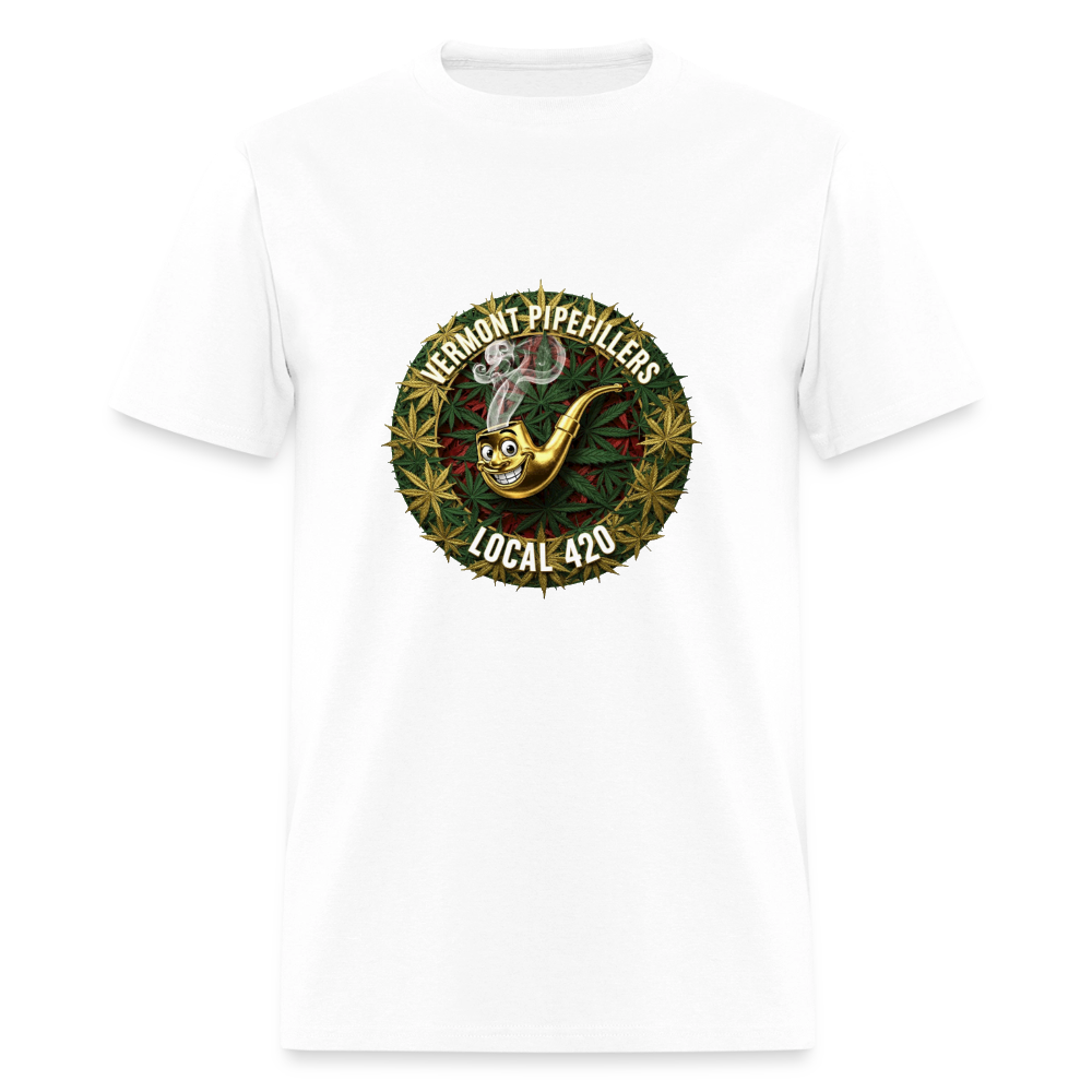 VERMONT PIPEFILLERS LOCAL 420 Men's T-Shirt - white