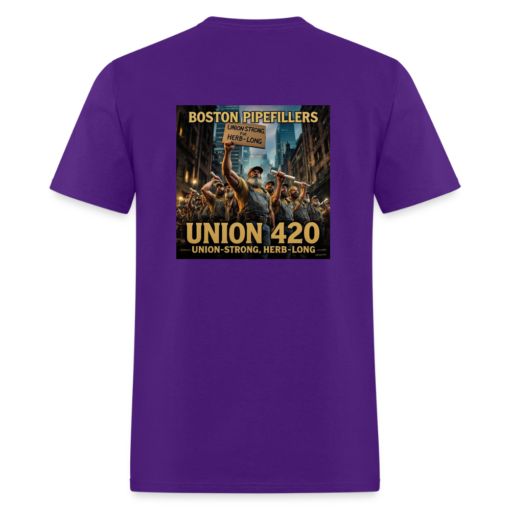 NEW ENGLAND PIPEFILLERS UNION 420 Men's T-Shirt - purple