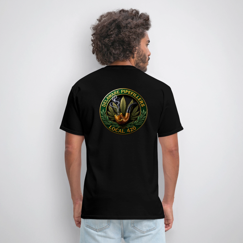 DELAWARE  PIPEFILLERS LOCAL 420 F/B DESIGN Men's T-Shirt - black