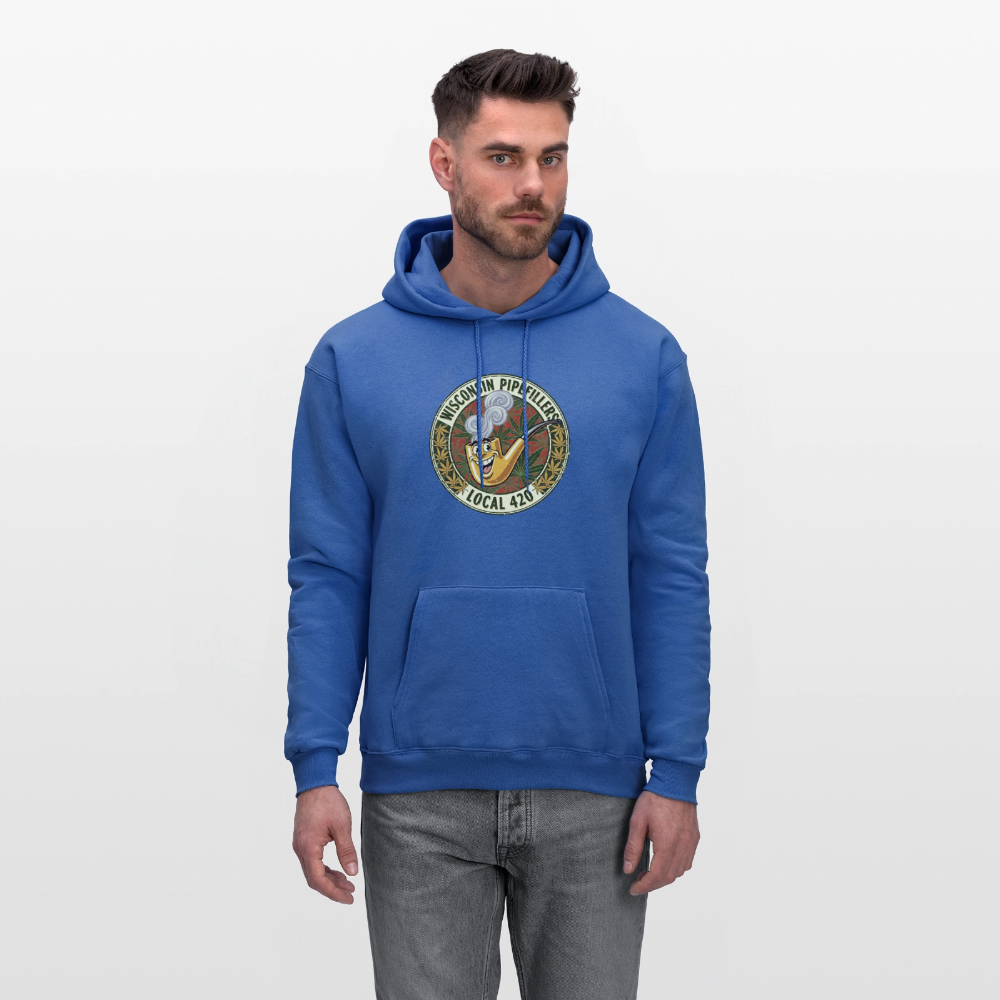 WISCONSIN PIPEFILLERS LOCL 420 F/B DESIGN Men's Hoodie - royal blue