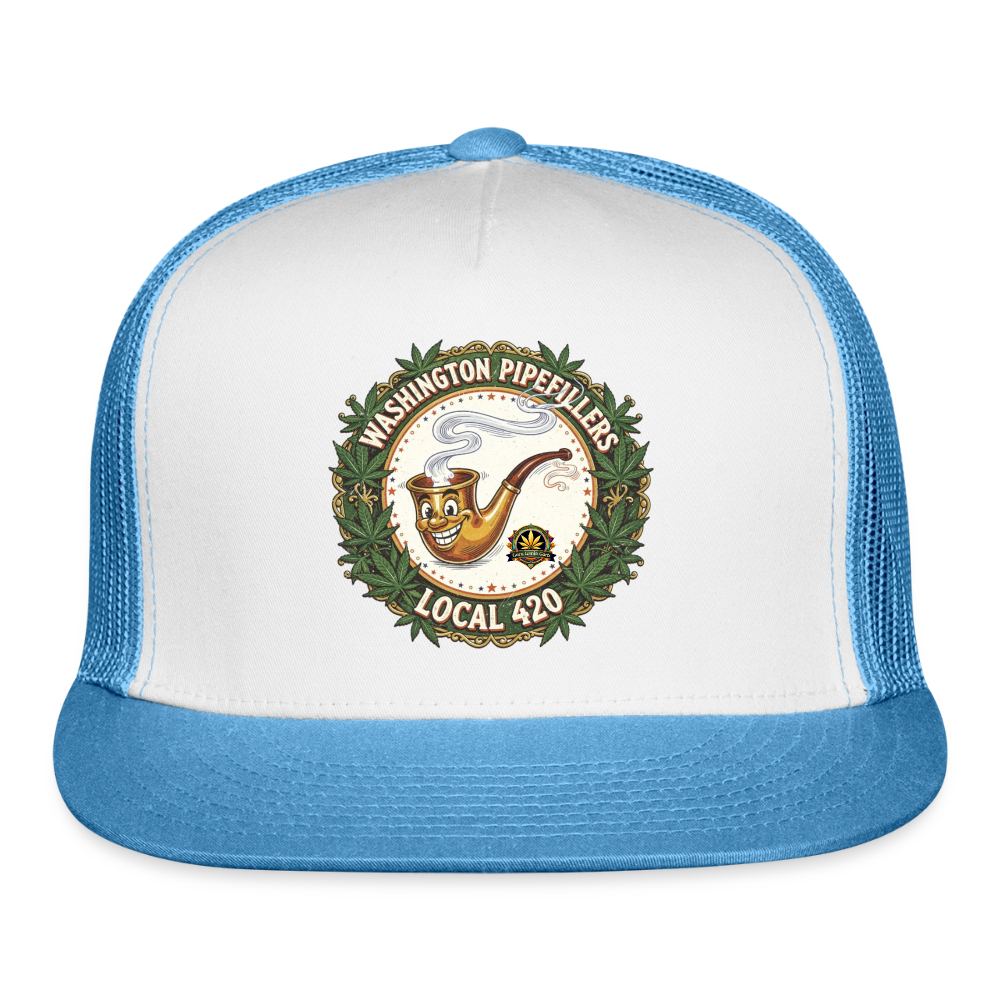 WASHINGTON PIPEFILLERS LOCAL 420 Trucker Hat - white/blue