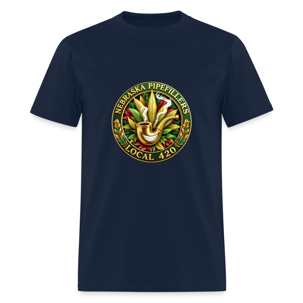 NEBRASKA PIPEFILLERS LOCAL 420 Men's T-Shirt - navy