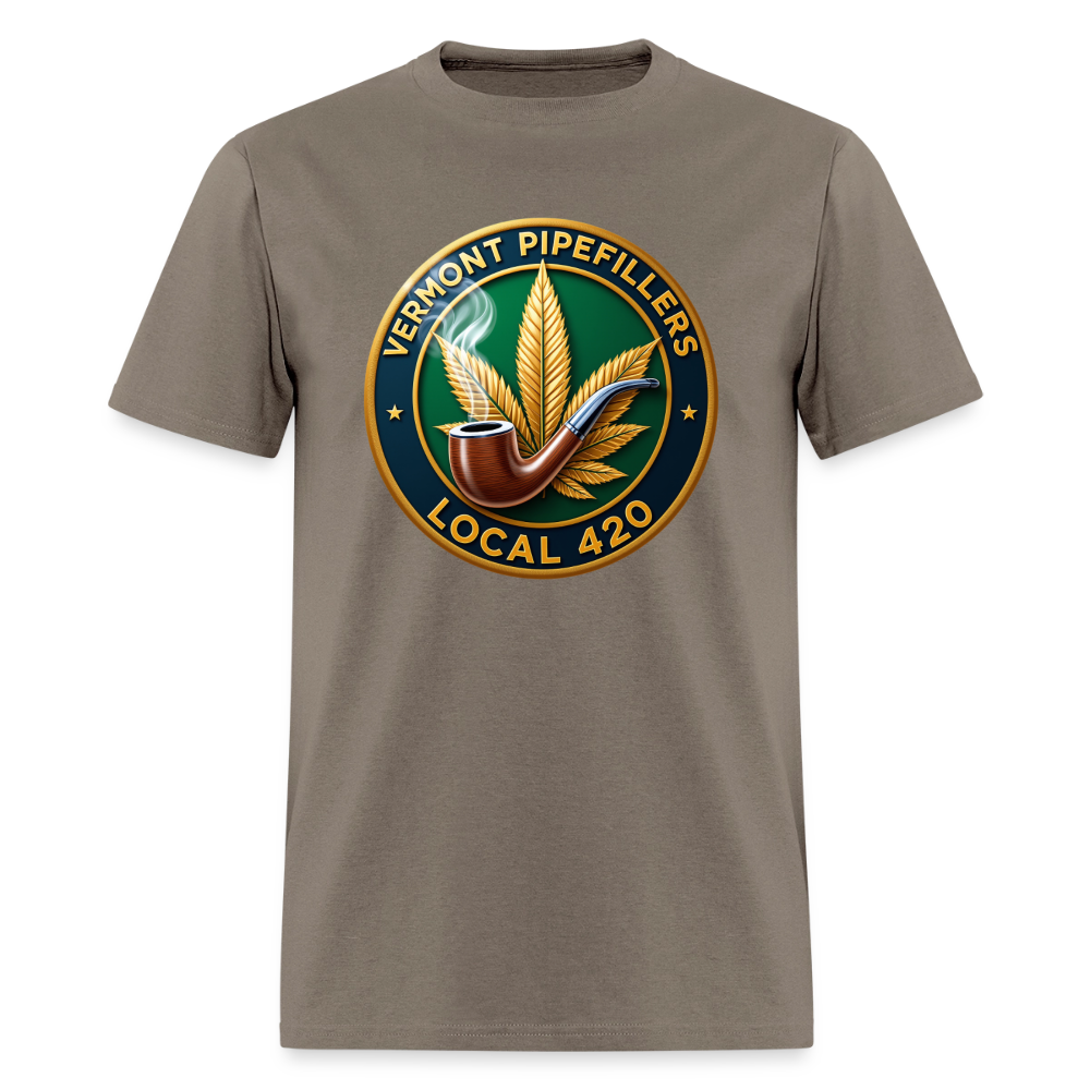 VERMONT PIPEFILLERS LOCAL 420 Men's T-Shirt - safari