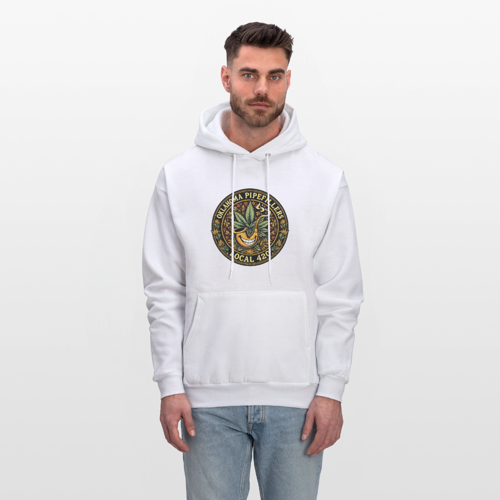 OKLAHOMA PIPEFILLERS LOCAL 420  Men's Hoodie - white