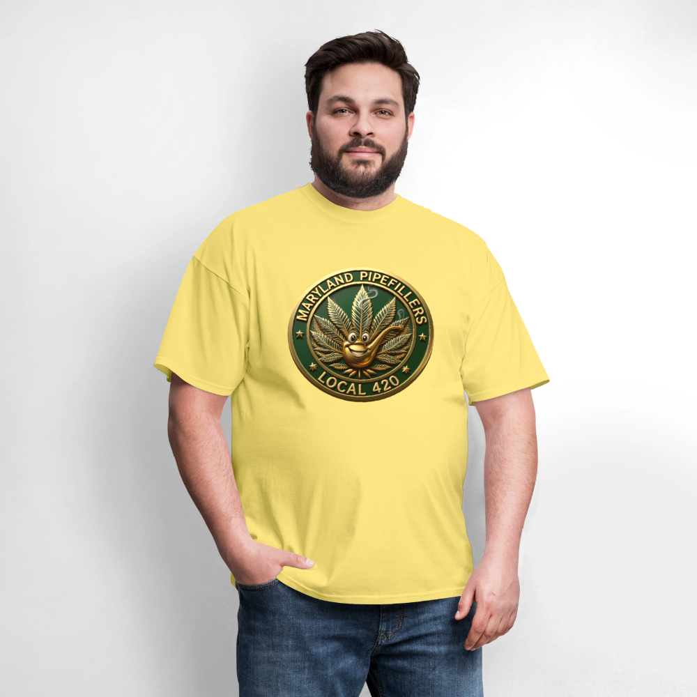 MARYLAND PIPEFILLERS LOCAL 420 Men's T-Shirt - cornsilk