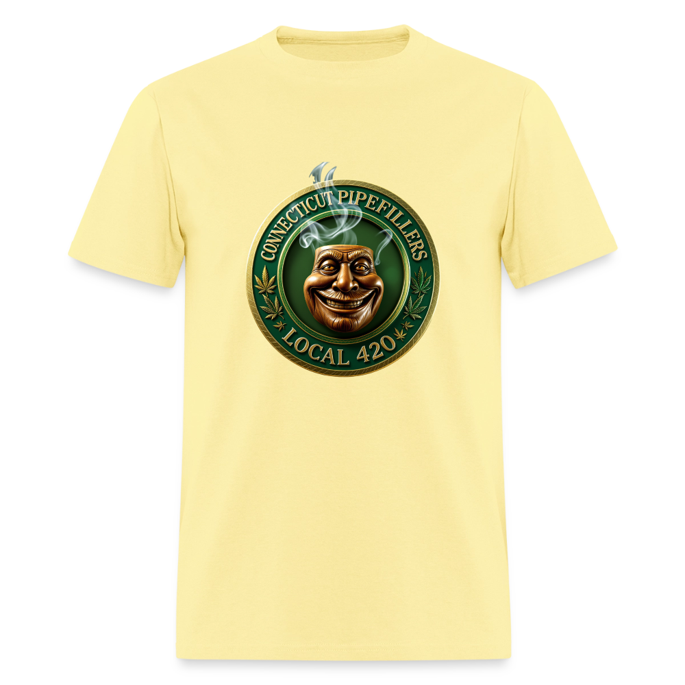 CONNECTICUT PIPEFILLERS LOCAL 420 DESIGN Men's T-Shirt - cornsilk
