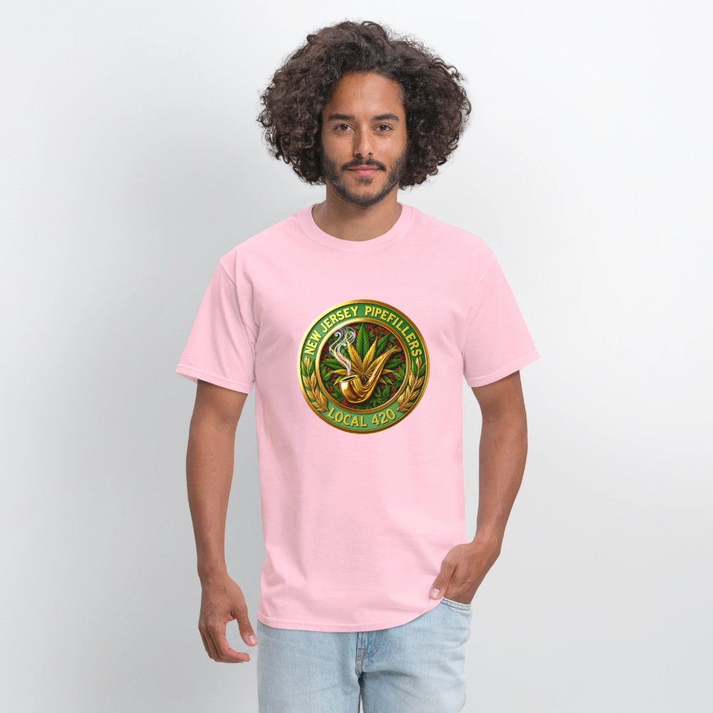 NEW JERSEY PIPEFILLERS LOCAL 420 F/B DESIGN Men's T-Shirt - pink