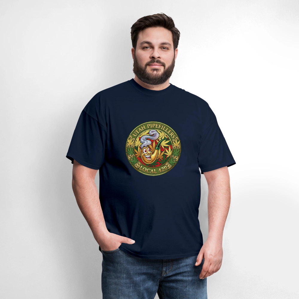 UTAH PIPEFILLERS LOCAL 420 Men's T-Shirt - navy