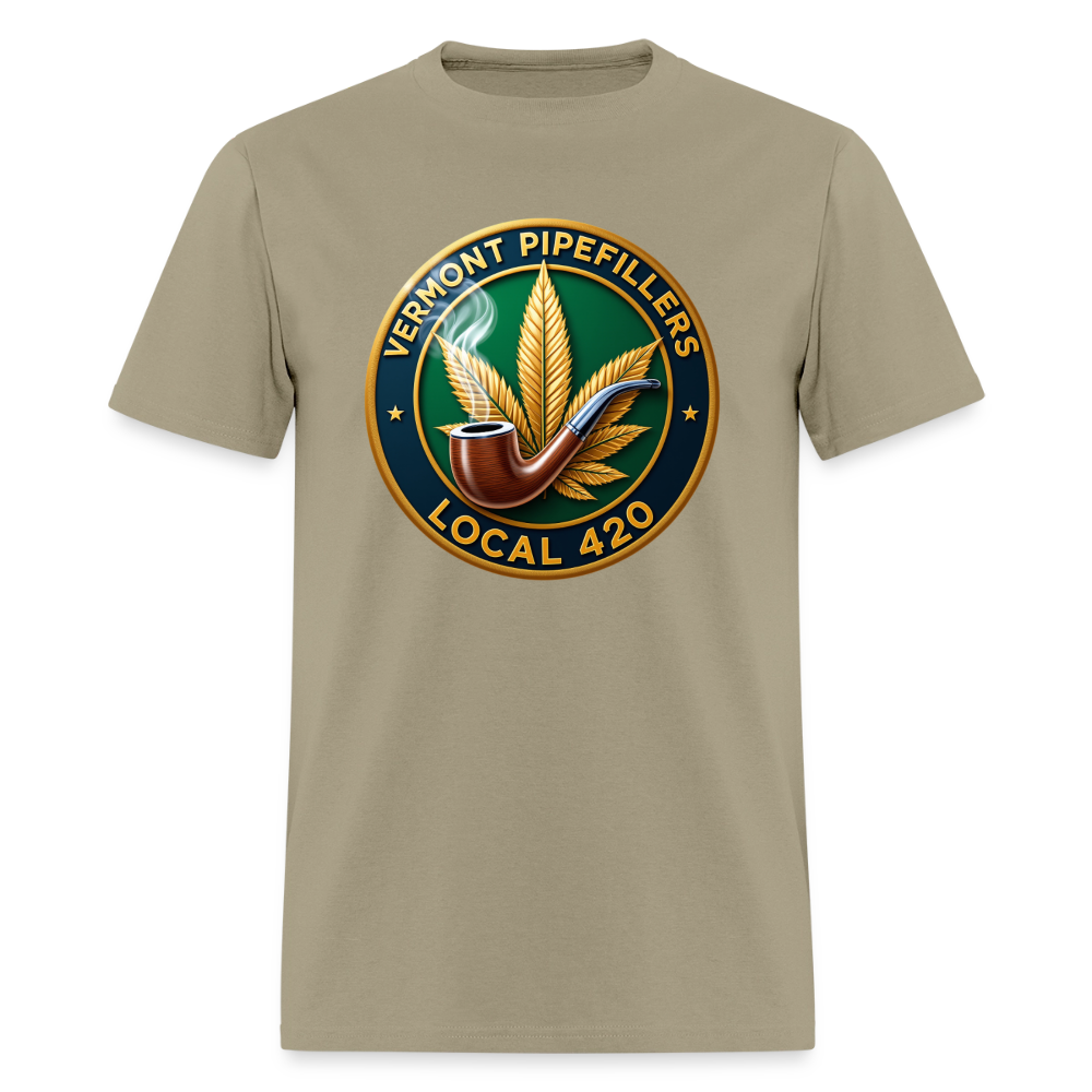 VERMONT PIPEFILLERS LOCAL 420 Men's T-Shirt - khaki