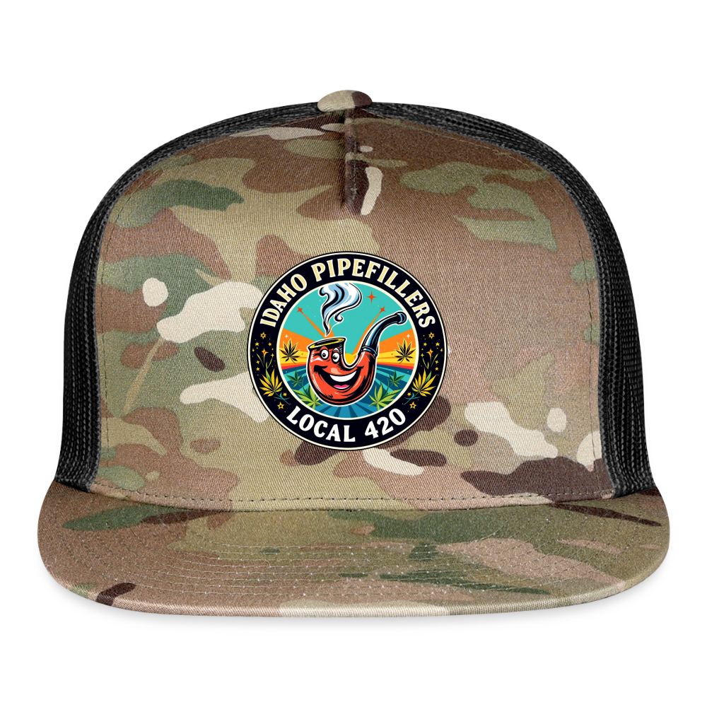 IDAHO PIPEFILLERS LOCAL 420 CAMO Trucker Hat - MultiCam\black