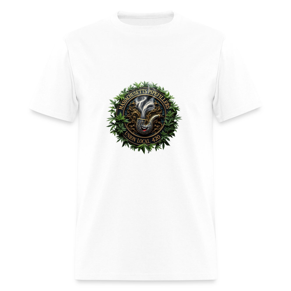 MASSACHUSETTS PIPEFILLERS UNION LOCAL 420 Men's T-Shirt - white
