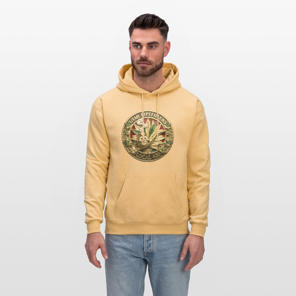 UTAH PIPEFILLERS LOCAL 420 F/B DESIGN Men's Hoodie - light gold 