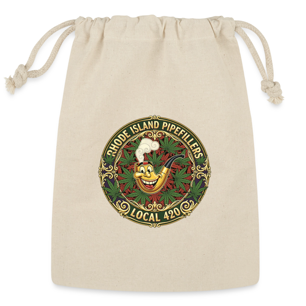 TEXAS PIPEFILLERS LOCAL 420 Union Reusable Gift Bag - Natural