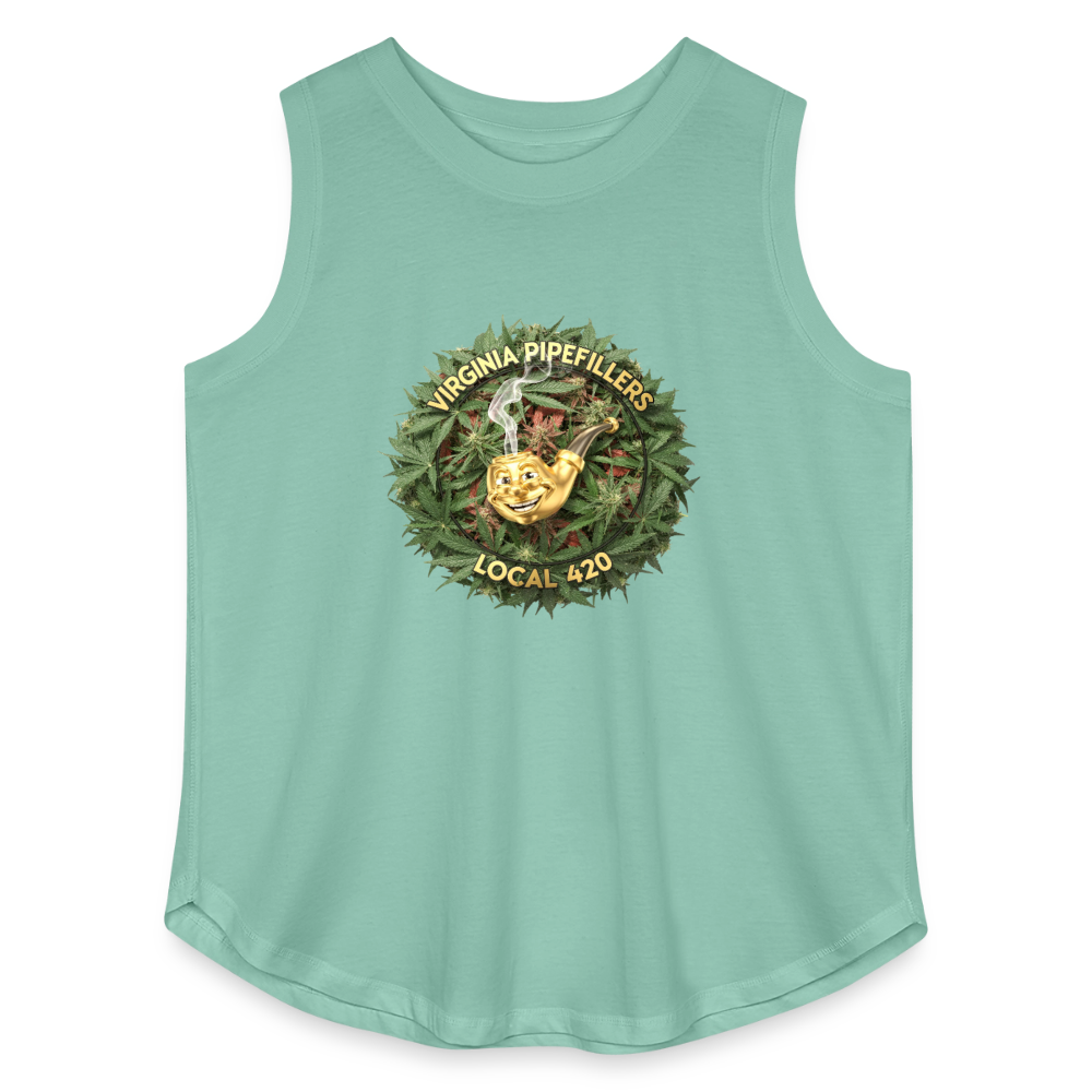 VIRGINIA PIPEFILLERS LOCAL 420 F/B DESIGN Women's Curvy Relaxed Tank Top - saltwater