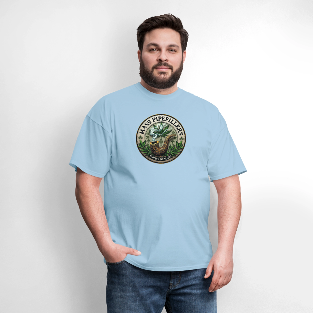 MASS PIPEFILLERS LOCAL 420 Men's T-Shirt - powder blue